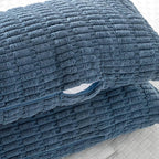 Fancy Homi Dusty Blue Long Body Lumbar Decorative Throw Pillow Covers 14x36 Inch for Bed Couch Bedroom Bench, Soft Corduroy Rectangle Solid Pillow Case, Rustic Farmhouse Boho Room Decor