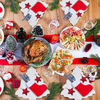 Marble Christmas Tree Cheese Board Marble Christmas Tree Shaped Charcuterie Cutting Board Decorative Serving Tray for Xmas Gift Decoration Kitchen Food Fruit