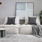 Home Brilliant Set of 2 Soft Striped Velvet Decorative Pillows Covers 16x16 inch, Cushion Covers for Couch 40x40cm, 16 x 16 Inch, Dark Grey