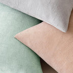 MIULEE Pack of 2 Decorative Throw Pillow Covers Soft Chenille Throw Pillows Solid Textured Cushion Covers for Spring Couch Sofa Bedroom Living Room 18x18 Inch, Light Green