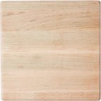 John Boos B Series Square Wooden Maple Cutting Board 9”x9” – 1.5” Thick, 3.7-lb Non-Reversible Butcher Block with Wood Bun Feet & Edge-Grain