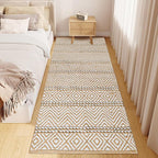 Bedding Craft Jute Cotton Stripe Area Rug Runner for Living Room 24x72 Inch - Natural Ivory - Machine Washable 2x6 Feet Rugs - 70% Jute and 30% Cotton