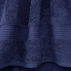 Cotton Paradise 6 Piece Towel Set 100% Cotton Soft Absorbent Turkish Towels for Bathroom 2 Bath Towels 2 Hand Towels 2 Washcloths, Navy Blue Towel Set