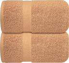 Infinitee Xclusives– Luxury Bath Sheets Towels – 2 Pack 600 GSM (35X70 Inches)– 100% Ring Spun Cotton Large Bath Towels for Bathroom (Cosmic Sand, Bath Sheet Pack of 2)