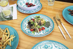 Melamine Dinnerware Set 12-Piece (Service for 4) – Dishwasher Safe, Unbreakable Lightweight Plates & Bowls for Indoor/Outdoor Use – Patio, Kids, Camping