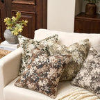 Yangest Neutral Floral Pillow Cover 12 x 20 Inches, Vintage Chenille Rectangle Throw Pillow Cover Soft Decorative Farmhouse Accent Couch Pillow Cover for Living Room Bedroom, Grey
