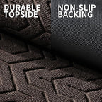 Yimobra Large Door Mat Outside Entrance 36x24, Waterproof Heavy Duty Outdoor Mats for Front Door, Non Slip Rubber Entry Mat for Garage Patio Indoor, Easy Clean, Brown