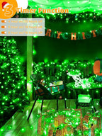500 LED 164 FT Christmas Lights, Waterproof Outdoor String Lights with Remote and Timer, Christmas Tree Lights with 8 Modes Dimmable, Fairy Lights for Holiday Decor (Green)