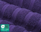 American Soft Linen Premium 3 Piece Towel Set, 1 Bath Towel 1 Hand Towel 1 Washcloth, 600 GSM 100% Cotton Turkish Towels for Bathroom, Purple Towel Set