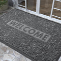 Yimobra Large Welcome Mat 60x36, Waterproof Non-Slip Outdoor Mats for Front Door Outside Entrance, Low-Profile Entryway Mat Indoor for Garage Patio, Grey