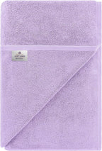 American Soft Linen Oversized Bath Sheet 40x80 Extra Large for Bathroom, 600 GSM 100% Cotton Turkish Jumbo Bathsheet Towels for Adults, Lilac Bath Sheet