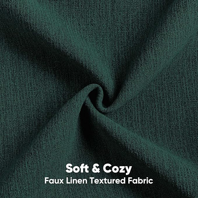 FUTEI Teal Chenille Decorative Throw Pillow Covers 20x20 Inch Set of 2,Soft Cozy Faux Linen Textured Cushion Case,Farmhouse Home Decor for Couch Living Room