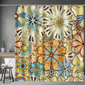 Aimego Boho Floral Shower Curtains - Bohemian Mandala Gypsy Colorful Flowers Bath Shower Curtain Set with 12 Hooks for Adults Bathroom Decor Accessories, 72"x72"