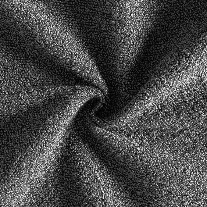 MIULEE 22x22 Inch Decorative Euro Sham Throw Pillows for Bed Set of 2 Textured Boucle Neutral Winter Throw Pillow Covers Dark Gray Accent Solid Euro Couch Pillowcases Sofa Livingroom Home Decor