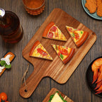 Geetery 16 Pcs Acacia Wood Cutting Board Bulk Kitchen Wooden Chopping Boards with Handle Serving Tray Charcuterie for Pizza, Bread, Cheese, Fruit, Vegetables Housewarming Gift(14 x 8 Inch)