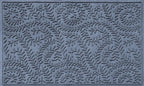 WaterHog Indoor/Outdoor Door Mat, 3' x 5', Made in USA, Durable & Skid-Resistant Front Door Rug, Decorative, Water-Trapping & Heavy-Duty Entryway Floor Mat For Your Home, Boxwood Collection, Bluestone