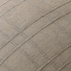 MIULEE Decorative Linen Check Euro Shams Throw Pillow Covers Neutral Farmhouse Vintage Pillow Covers 24x24 Set of 2 Boho Modern Winter Home Decor for Sofa Couch Bedroom Cushion Tan Taupe