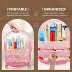 Teen Girls Gift Makeup Organizer,Skincare Organizer Jewelry Storage,Cosmetics Storage and Display Case,Make Up Holders and Organizers for Countertop,Bathroom Organizer (PearlPink)