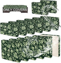 14 PCs Patio Cushion Covers for 7 PCs Outdoor Furniture Sectional Seating Sets Water Resistant Plus 2 Throw Pillows (Goldfish Grass, 23.6 * 23.6 * 3.5 in-14)