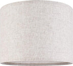 GO&SO Oatmeal Linen Lamp shades Large Drum Linen Lampshade 16" Top x 16" Bottom x 12" High (Spider) Farmhouse Lampshade for Table & Floor Lamp - Lampshades Replacement