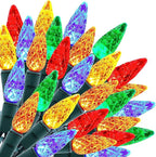 Joiedomi C6 LED Christmas String Lights,140(2 x 70) Count Strawberry Christmas Trees Lights, 45.2FT Connectable Multicolor for Indoor Outdoor Holiday Party Decor,Green Wire