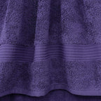 Cotton Paradise 6 Piece Towel Set, 100% Cotton Soft Absorbent Turkish Towels for Bathroom, 2 Bath Towels 2 Hand Towels 2 Washcloths, Purple Towel Set
