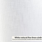 GO&SO White Textured Drum lampshade Medium Lamp Shade 13" Top x 13" Bottom x 10" High (Spider) Modern Linen Lamp Shades for Table Lamp Bedside Lamp Natural Linen Replacement Assembly is Required