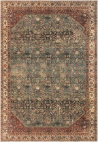 Keen Home Design 4x6 Rug - Machine Washable Area Rug with Non-Slip Backing, Ideal for Living Room, Dining Room, Bedroom - Vintage, Easy Clean, Durable, Low Pile Rug - (4' x 6')