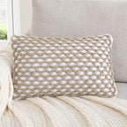 Boho Living Jada Premium Woven Design, Decorative Throw, Living Room Décor, (1) 12" x 20" Pillow Cover, White