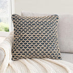 Boho Living Jada Decorative Throw, Includes Accent, Premium Woven Design, Living Room Décor, (1) 20" x 20" Pillow Cover with Insert, Indigo