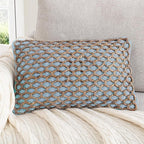 Boho Living Jada Decorative Throw, (1) 12" x 20" Pillow Cover, Light Blue