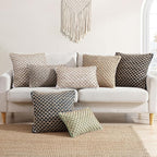 Boho Living 18x18 Beige Throw Pillow Covers Pillow Insert not Included - Boho Pillow Covers Only, Pack of 2