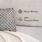 Boho Living Jada Decorative Throw, (1) 12" x 20" Pillow Cover, Light Blue