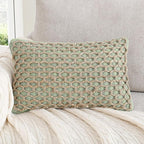 Boho Living Jada Decorative Throw, Includes Accent, Premium Woven Design, Living Room Décor, (1) 12" x 20" Pillow Cover with Insert, Sage Green