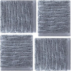 SKL Home CloudSoft Cotton Luxury 4-Piece Washcloth Set, Smoke Blue