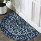 ubdyo Warm Stylish Front Door Mat - Low Pile Front Door Mat Outside Entrance - Muddy Dirt Trapping Welcome Matt Outdoor - Rubber Backing Anti Slip Indoor Doormat Entrance - Large 23" 'x 36"