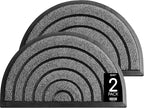 ubdyo 2 Pack Heavy Duty Door Mat Outdoor Entrance - Muddy Dirt Trapping Outdoor Mats - Low Pile Front Door Mat Outside Entrance - Anti Slip Indoor Doormat - 30'' x 17'', Bright Grey