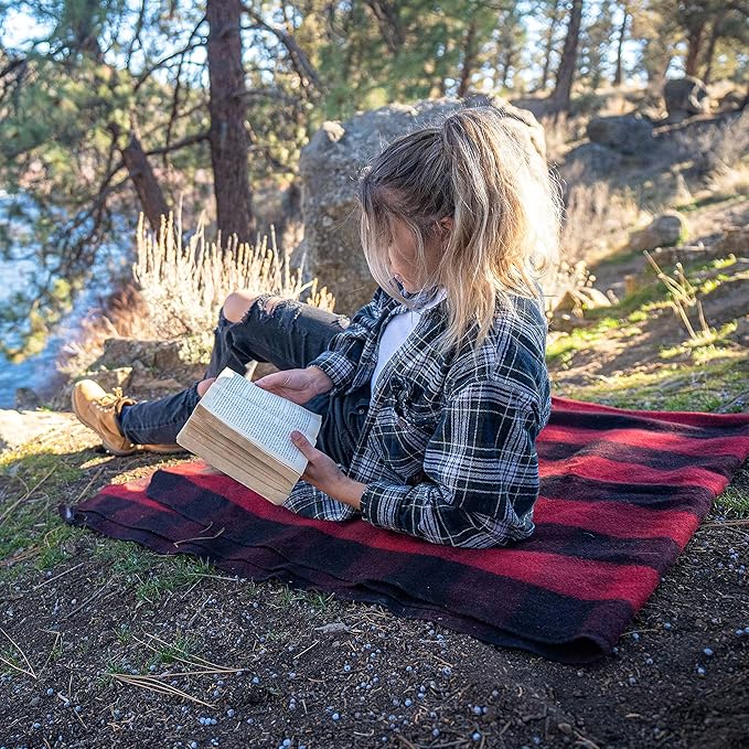 Arcturus Military Wool Blanket - Warm, Thick, Washable - Great for Outdoors, Camping, Stadium Blanket, Picnics, Travel - Car & Bushcraft Survival Kits
