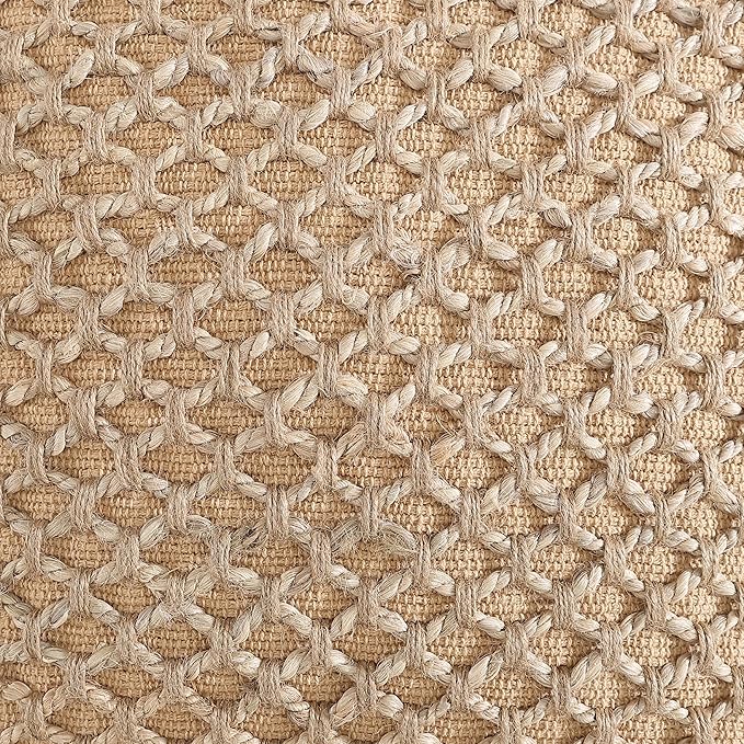 Boho Living Jada Decorative Throw, Includes Accent, Premium Woven Design, Living Room Décor, (1) 12" x 20" Pillow Cover with Insert, Beige