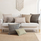 Boho Living Jada Decorative Throw, Includes Accent, Premium Woven Design, Living Room Décor, (1) 12" x 20" Pillow Cover with Insert, Beige