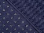 Cotton Paradise 100% Cotton Non Slip Bath Mats for Bathroom, 20x34 inch Soft Absorbent Quick Dry Machine Washable Floor Bath Mat, Navy Blue Bath Rug