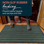 ubdyo Extra Durable Door Mat - Dirt Trapping Outdoor Welcome Mats - Non-Slip Outdoor Indoor Entrance - Low Profile Front Doormat (36" x 24", Bright Green)