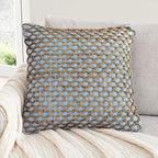 Boho Living Jada Decorative Throw, (1) 18" x 18" Pillow Cover with Insert, Light Blue
