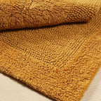 Savi Home Bath Mat Rug 17x24 Honey Mustard, 100% Pure Cotton, Super Soft Bath Rug, Plush & Absorbent, Hand Tufted Heavy Weight Construction, Full Reversible Step Out Rugs