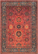 Keen Home Design 8x10 Rug - Machine Washable Area Rug with Non-Slip Backing, Ideal for Living Room, Dining Room, Bedroom - Vintage, Easy Clean, Durable, Low Pile Rug - (8' x 10')