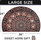 ubdyo Unique Pattern Front Door Mat - Heavy Duty Warm Door Matt Outdoor Entrance - Low Pile Easy Fit Welcome Mat - Anti Slip Rubber Backing Doormat Outdoor Entrance for Patio, Porch - Large 23" х 36"