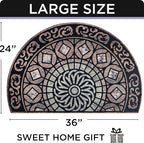 ubdyo Welcome in Style Front Door Mat - Low Pile Front Door Mat Outside Entrance - Muddy Dirt Trapping Welcome Matt Outdoor - Rubber Backing Anti Slip Indoor Doormat Entrance - Large 23" x 36"