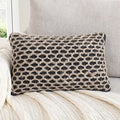 Boho Living Jada Decorative Throw, Includes Accent, Premium Woven Design, Living Room Décor, (1) 12" x 20" Pillow Cover with Insert, Black