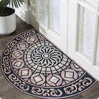 ubdyo Welcome in Style Front Door Mat - Low Pile Front Door Mat Outside Entrance - Muddy Dirt Trapping Welcome Matt Outdoor - Rubber Backing Anti Slip Indoor Doormat Entrance - Large 23" x 36"