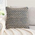 Boho Living Jada Premium Woven Design, Living Room Décor, Decorative Throw, (1) 18" x 18" Pillow Cover with Insert, Indigo